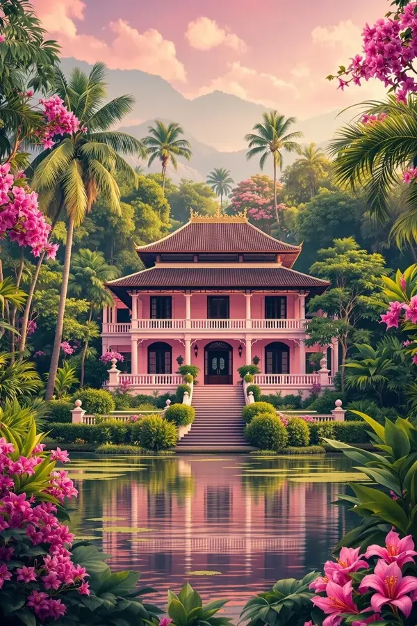 湄公河畔的庄园 - 印度支那海报 湄公河畔的庄园 印度支那 越南电影 南洋风情 东南亚文化